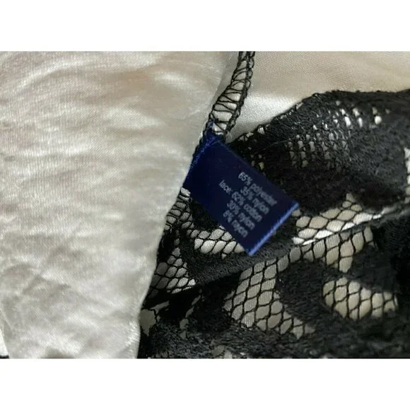 Eloquii Dress Size 22W NEW Floral Lace White Black Midi Women's Lace Over Dress - Picture 4 of 6